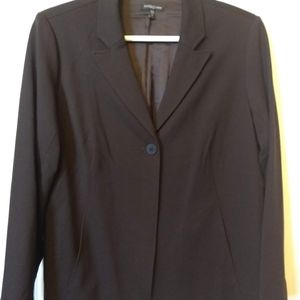 Gorgeous Eileen Fisher brown one-button blazer 1X